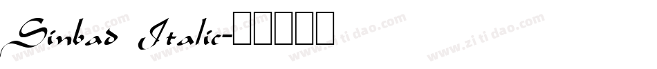 Sinbad Italic字体转换